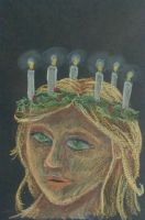 Candles on her head